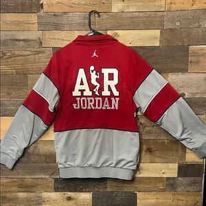 Rare Air Jordan Red and Gray Jacket with pockets Mens Size Large
